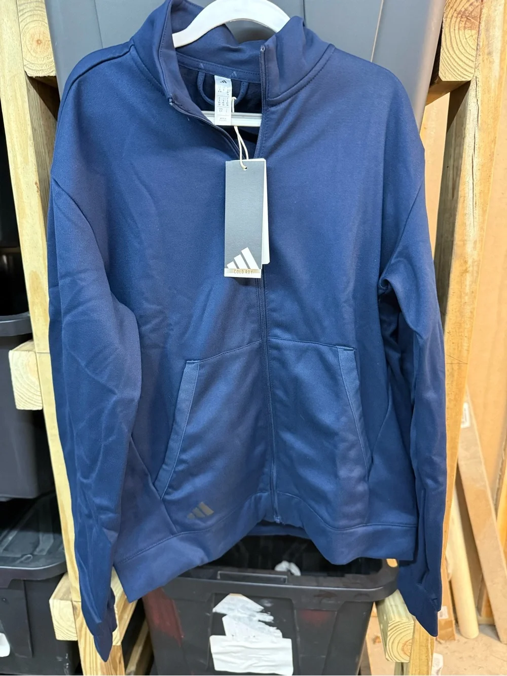 adidas Navy Blue Full-Zip Performance Jacket